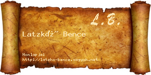 Latzkó Bence névjegykártya